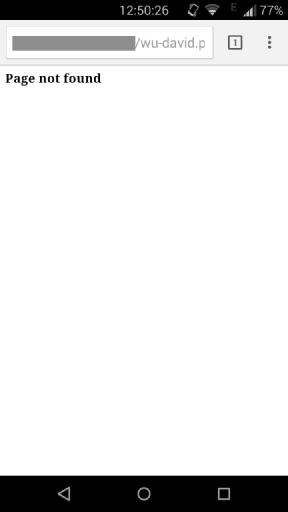 Fake page pretending to give an error